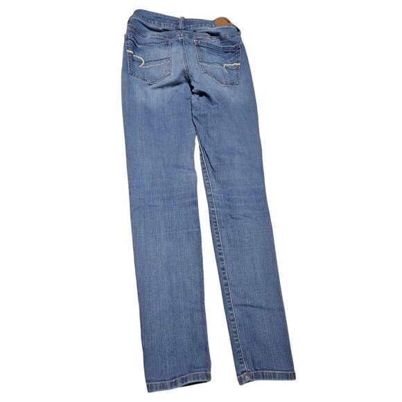 American Eagle Jegging Jeans Womens Size 4 Low Rise Medium Wash Denim Pants - Picture 3 of 6
